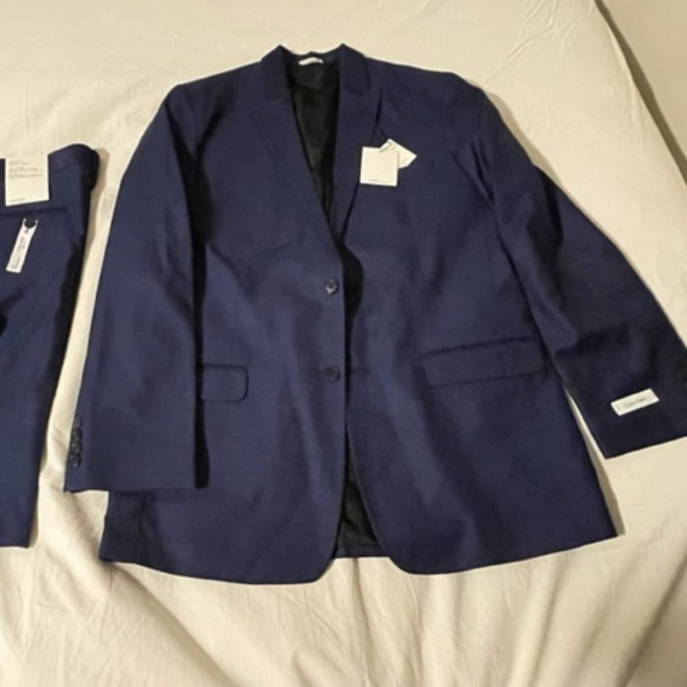 Boy's Calvin Klein Suit Jacket Blue (not Navy) size 20 NEW with tags